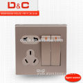 [D&C]Shanghai delixi 2gang switch + 5 pin socket